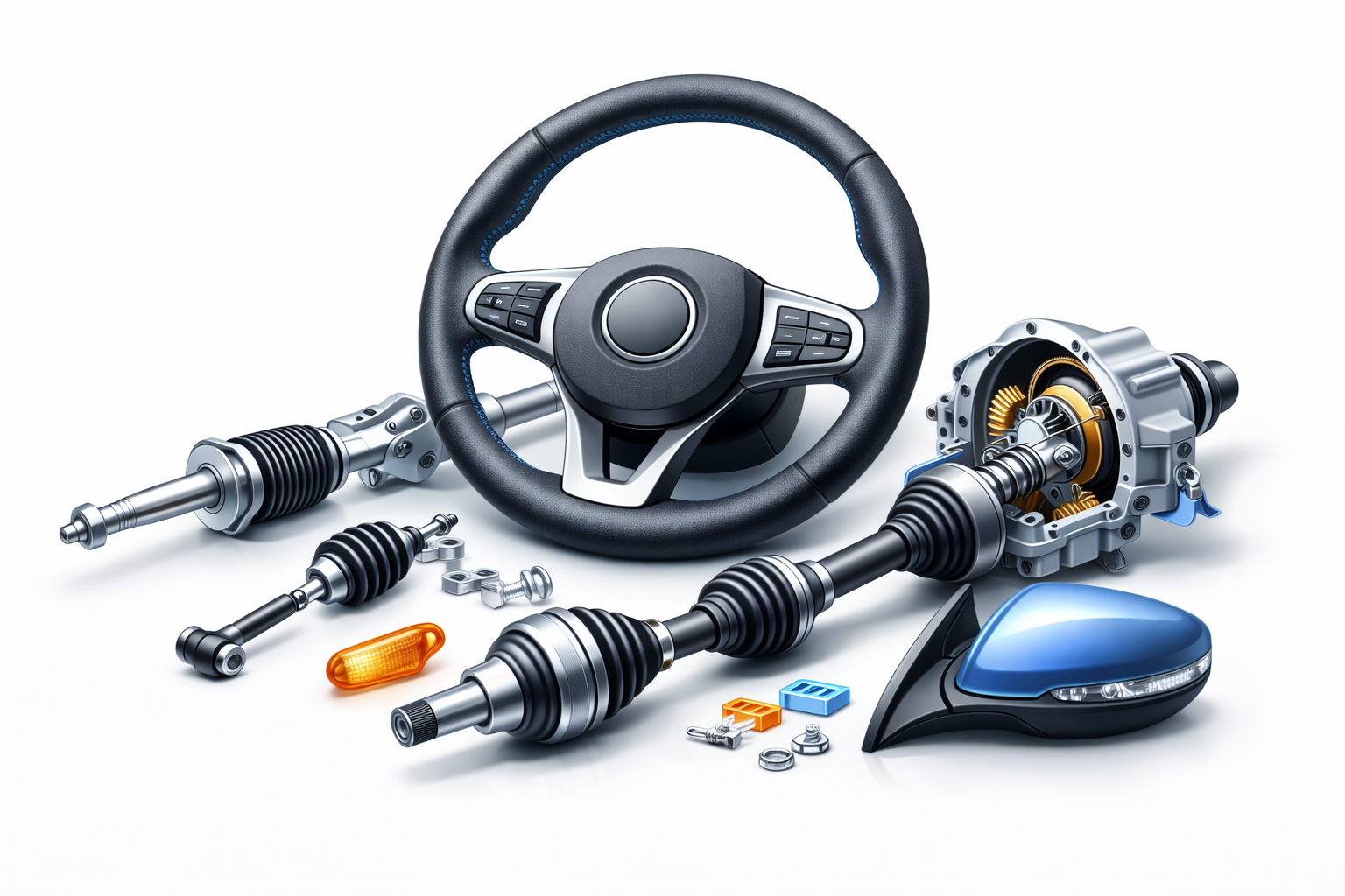 Steering & Axle - Tie rods, CV joints, boots, bearings & hubs